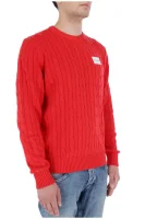 Пуловер Cable Knit | Regular Fit CALVIN KLEIN JEANS червен